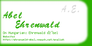 abel ehrenwald business card